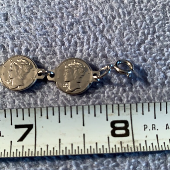 Silver Towne (dime) bracelet. - Picture 3 of 7